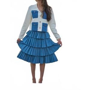 NEW ESTEEM COUTURE eden a-line skirt in denim